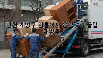인천 계양구 원룸이사, 용달 속도⚡️꿀팁 대방출!